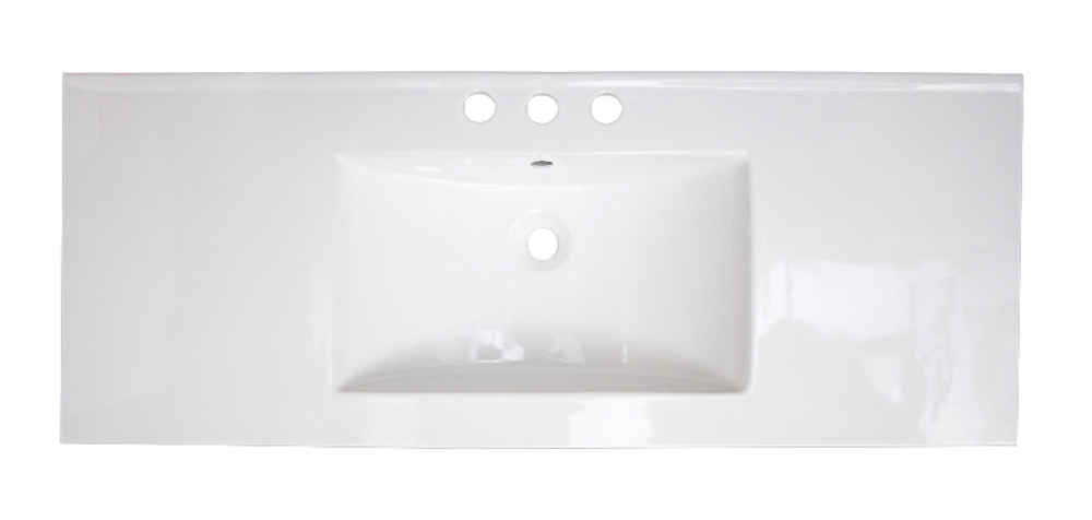 39.75-in. W 3H8-in. Ceramic Top Set In White Color