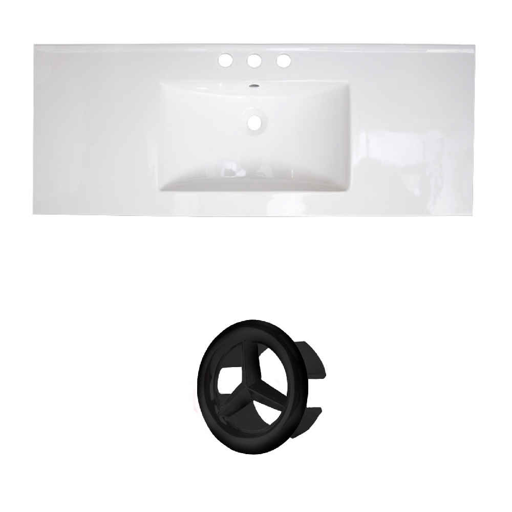 39.75-in. W 3H8-in. Ceramic Top Set In White Color