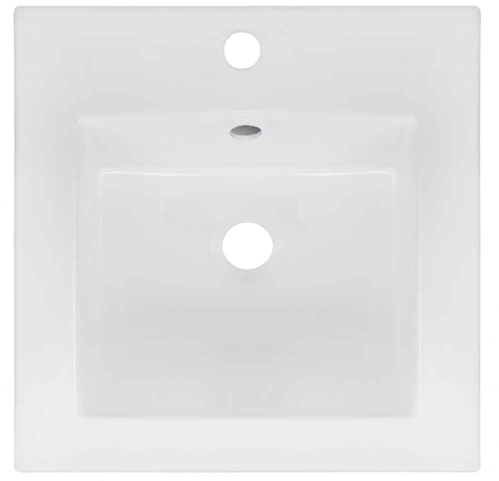 16.5-in. W 1 Hole Ceramic Top Set In White Color