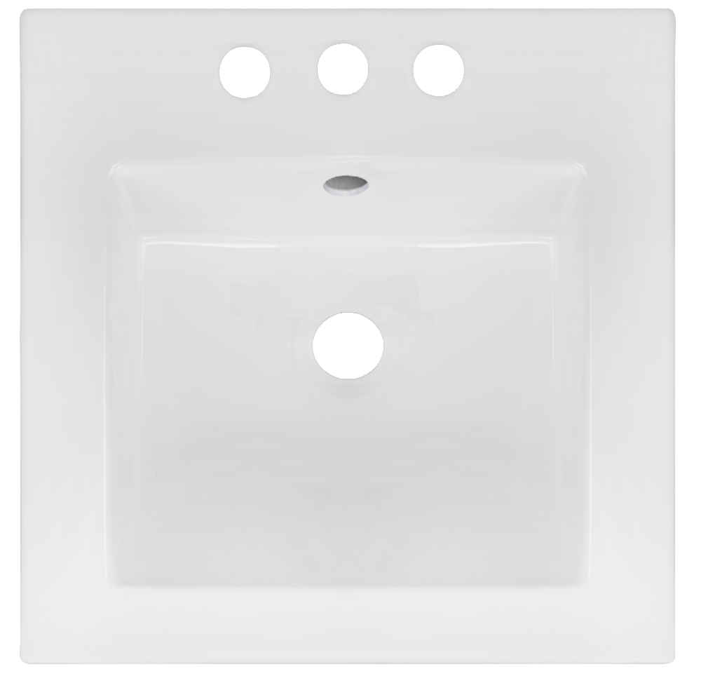 16.5-in. W 3H4-in. Ceramic Top Set In White Color