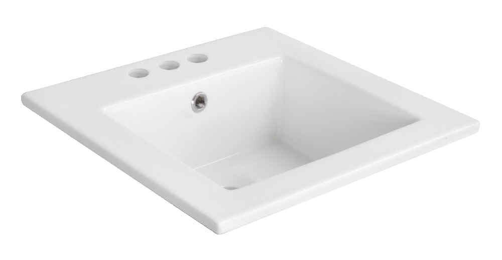 16.5-in. W 3H4-in. Ceramic Top Set In White Color