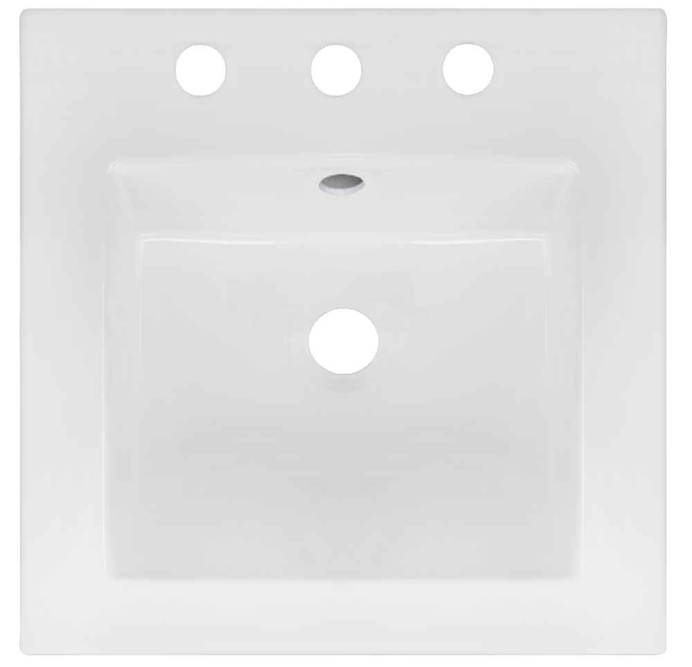 16.5-in. W 3H8-in. Ceramic Top Set In White Color