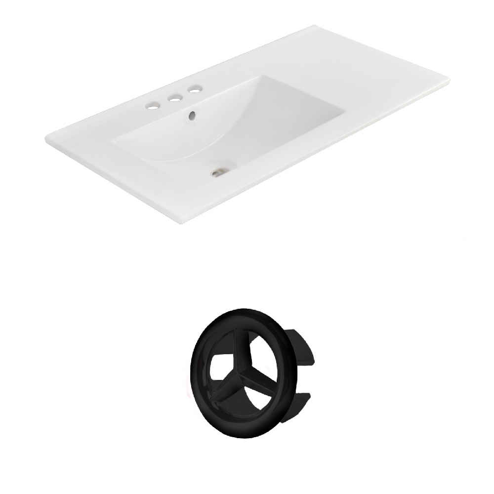 35.5-in. W 3H4-in. Ceramic Top Set In White Color