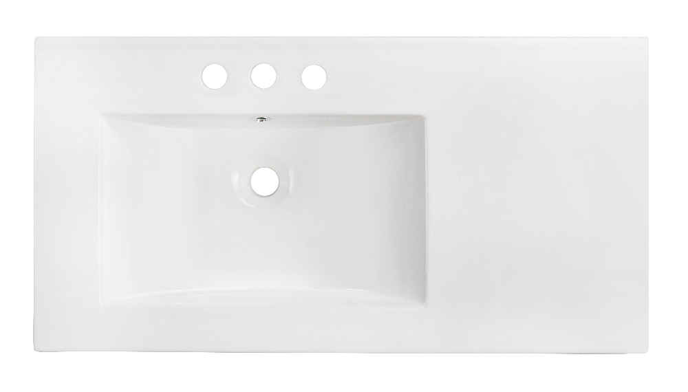 35.5-in. W 3H4-in. Ceramic Top Set In White Color