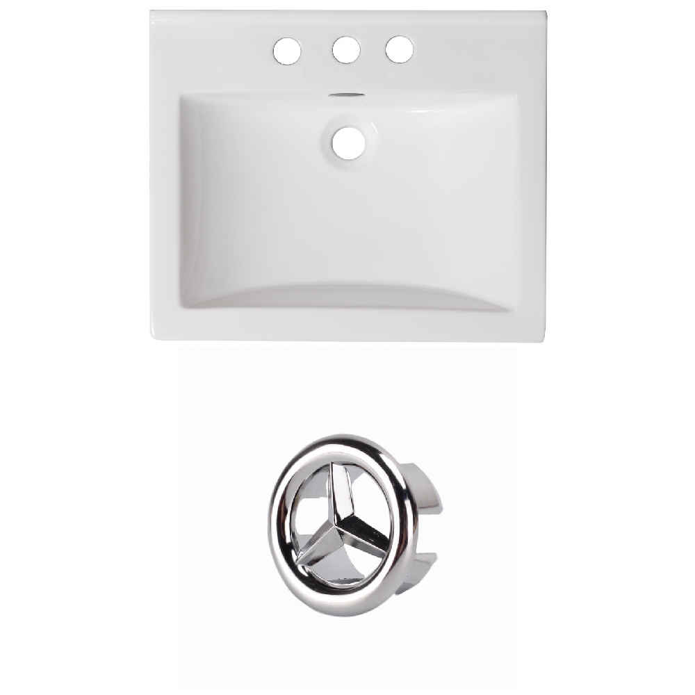 21-in. W 3H4-in. Ceramic Top Set In White Color