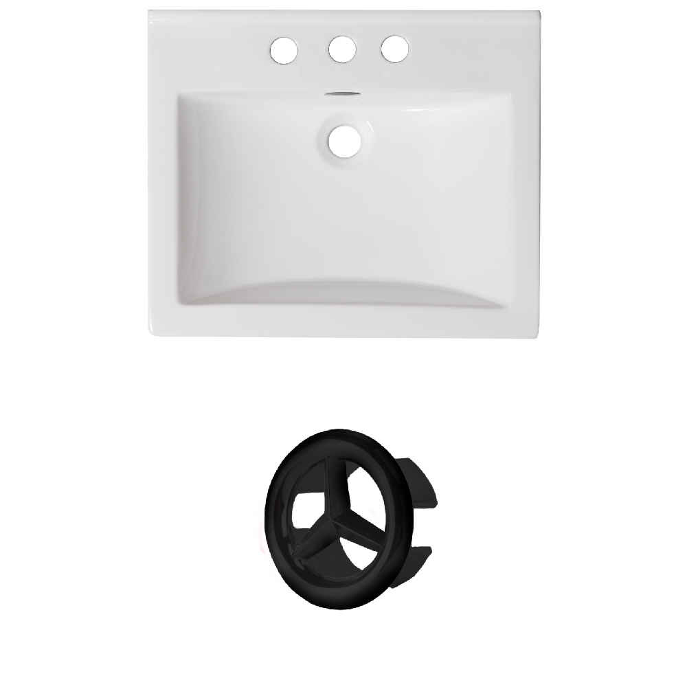 21-in. W 3H4-in. Ceramic Top Set In White Color