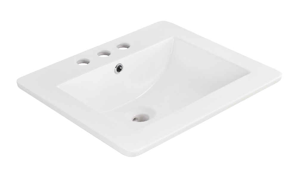 21-in. W 3H4-in. Ceramic Top Set In White Color