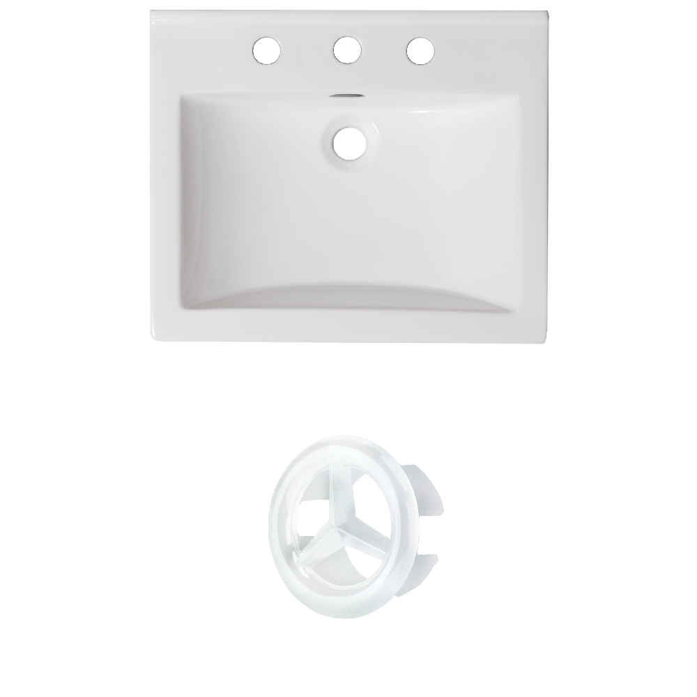 21-in. W 3H8-in. Ceramic Top Set In White Color