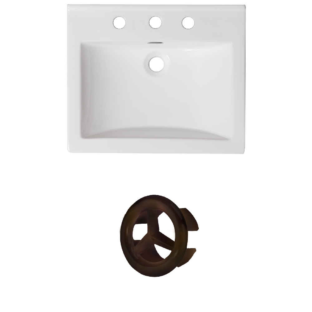 21-in. W 3H8-in. Ceramic Top Set In White Color