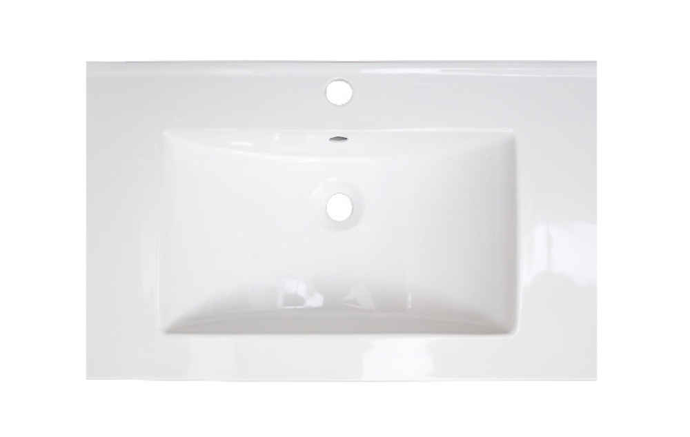 25-in. W 1 Hole Ceramic Top Set In White Color