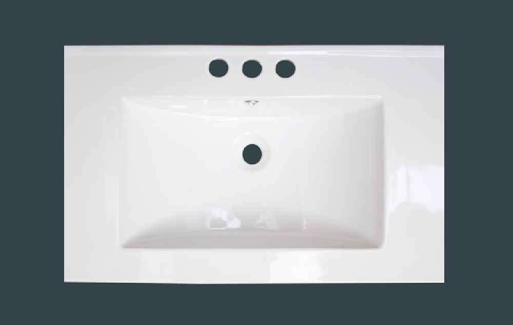 25-in. W 3H4-in. Ceramic Top Set In White Color