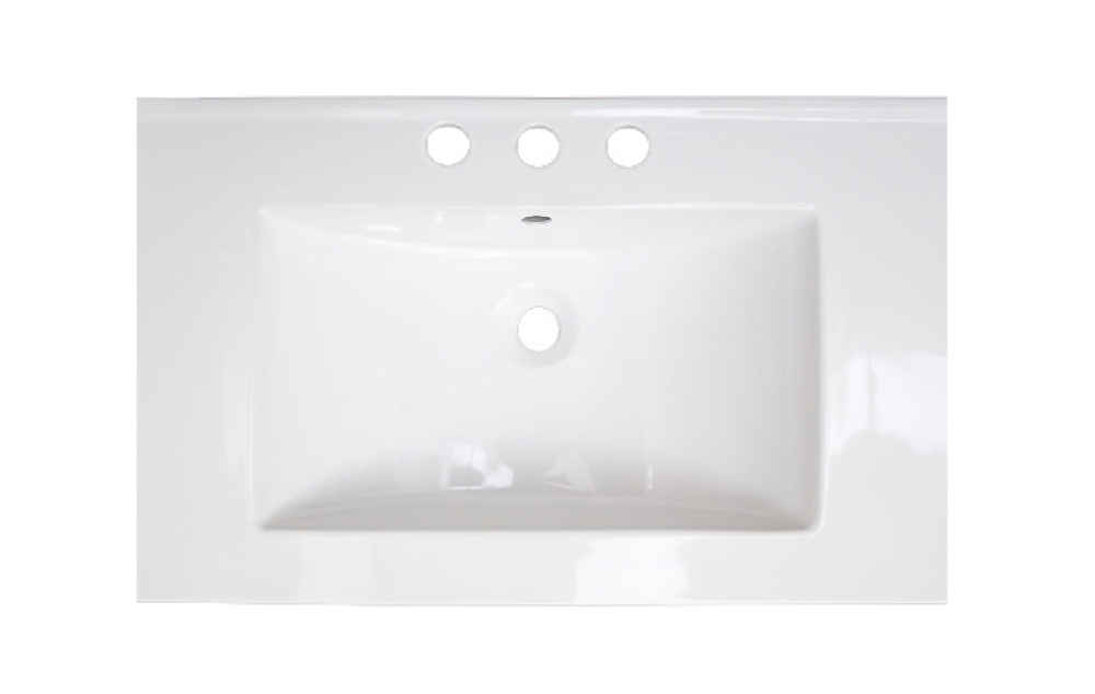 25-in. W 3H8-in. Ceramic Top Set In White Color