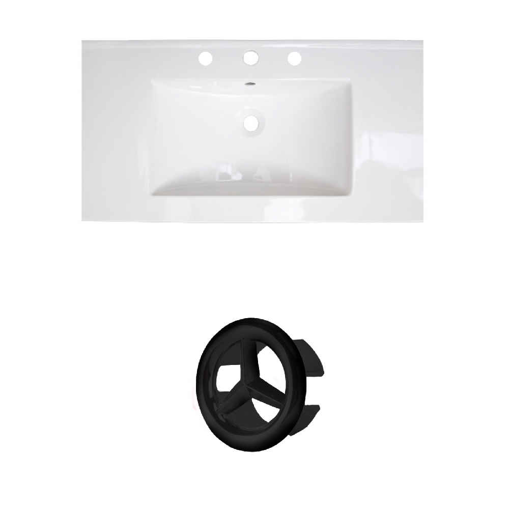 36.75-in. W 3H4-in. Ceramic Top Set In White Color