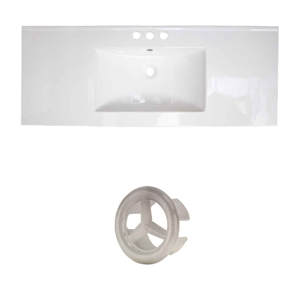 48.75-in. W 3H4-in. Ceramic Top Set In White Color