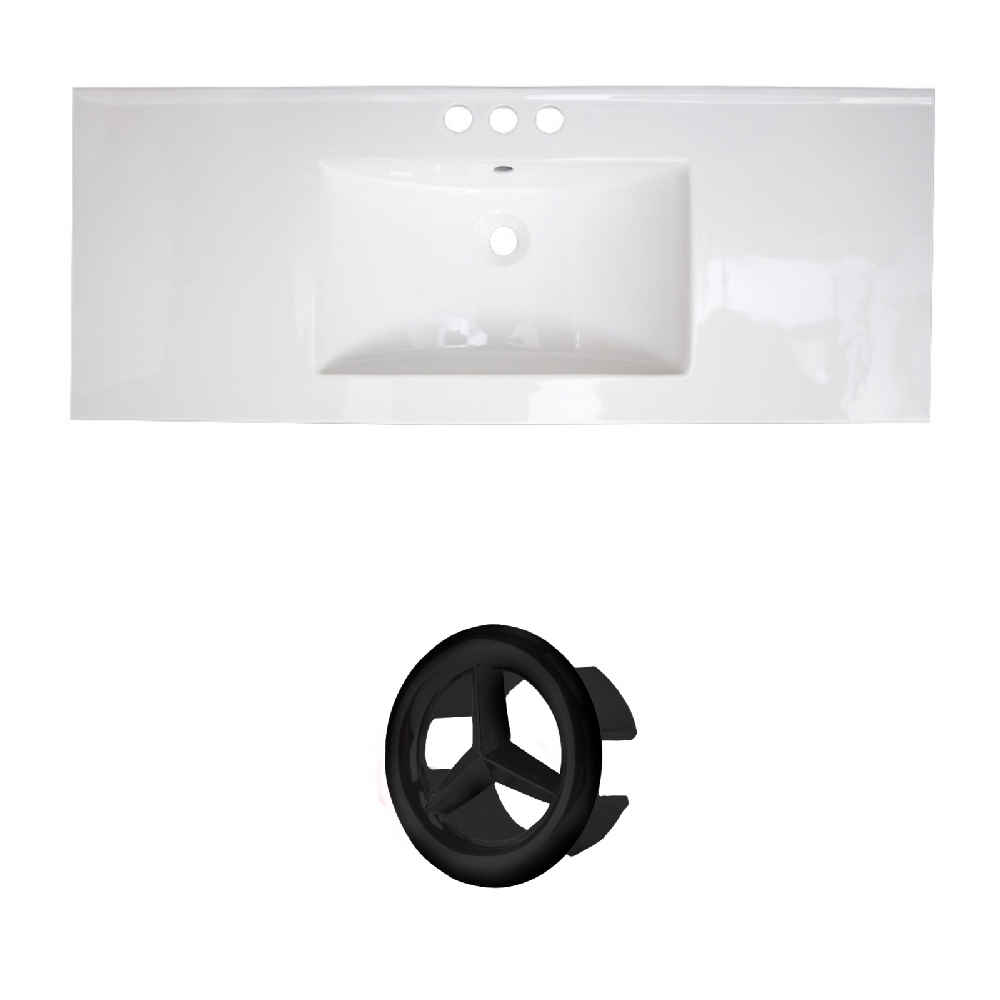 48.75-in. W 3H8-in. Ceramic Top Set In White Color