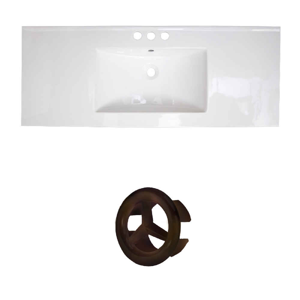 48.75-in. W 3H8-in. Ceramic Top Set In White Color