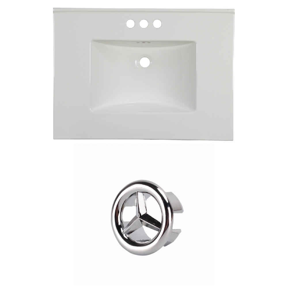 30.75-in. W 3H4-in. Ceramic Top Set In White Color