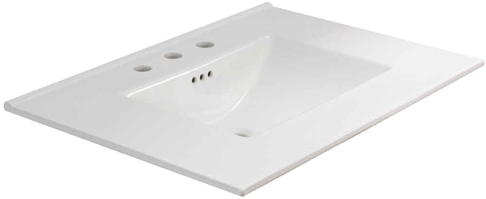 30.75-in. W 3H4-in. Ceramic Top Set In White Color