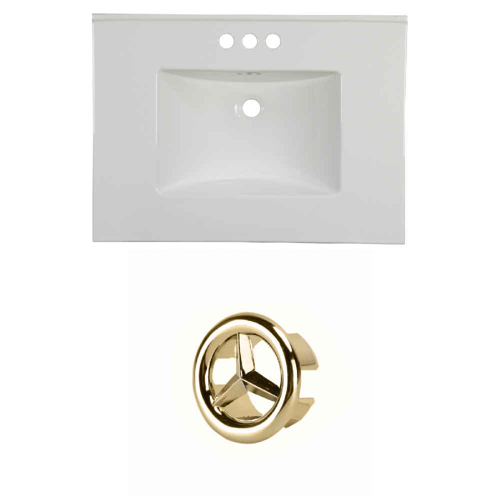 30.75-in. W 3H4-in. Ceramic Top Set In White Color