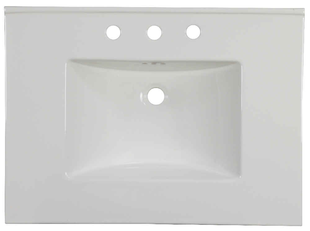 30.75-in. W 3H8-in. Ceramic Top Set In White Color