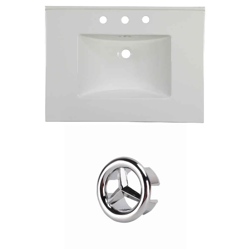 30.75-in. W 3H8-in. Ceramic Top Set In White Color