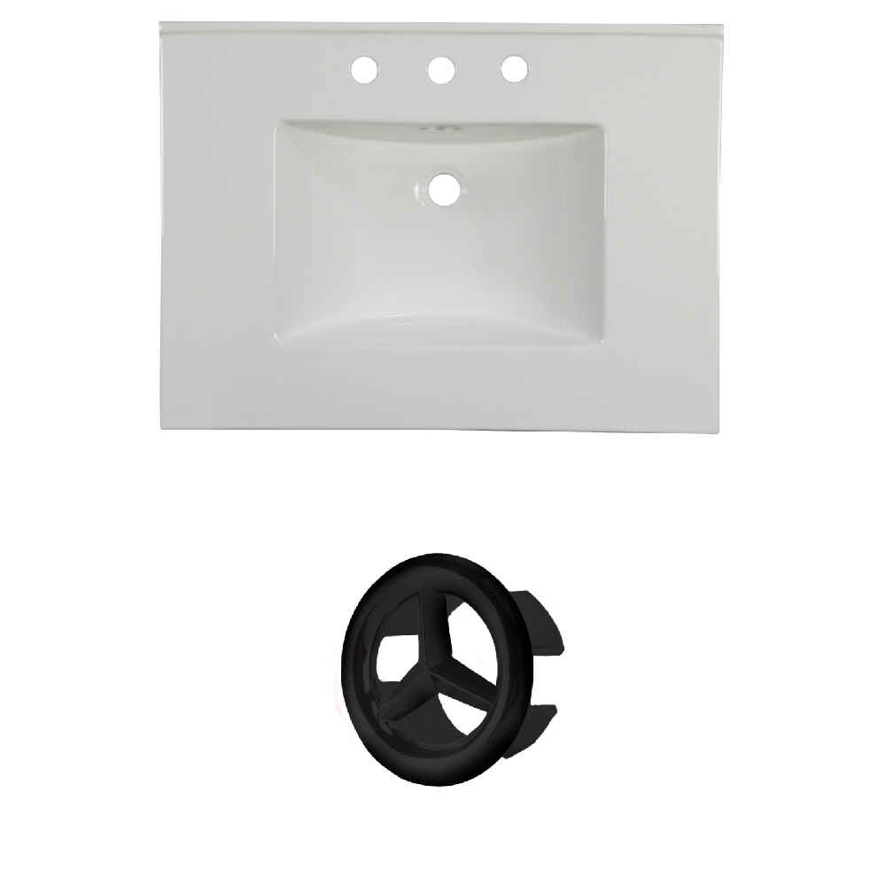 30.75-in. W 3H8-in. Ceramic Top Set In White Color