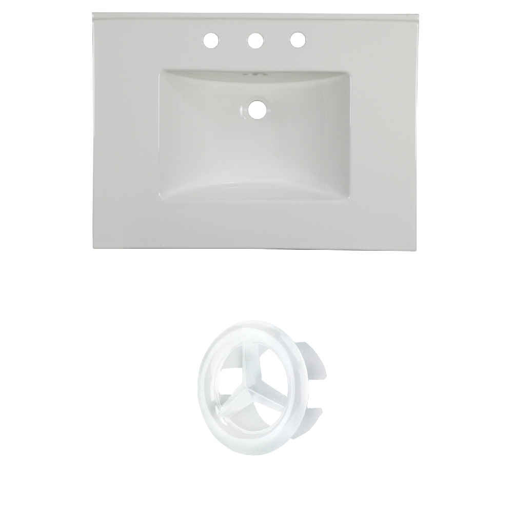 30.75-in. W 3H8-in. Ceramic Top Set In White Color