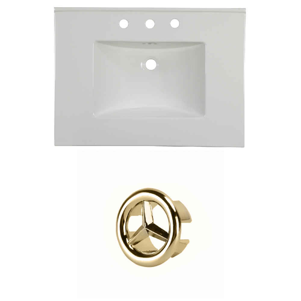 30.75-in. W 3H8-in. Ceramic Top Set In White Color