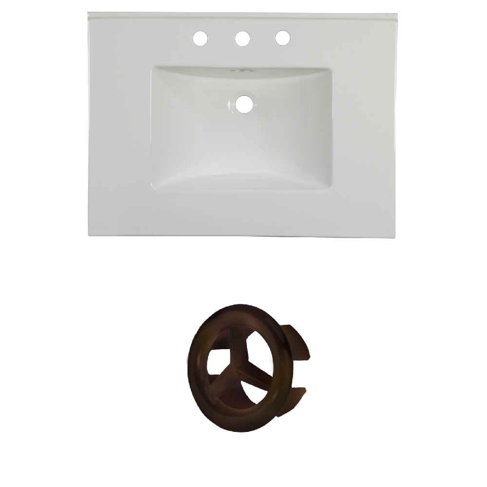 30.75-in. W 3H8-in. Ceramic Top Set In White Color