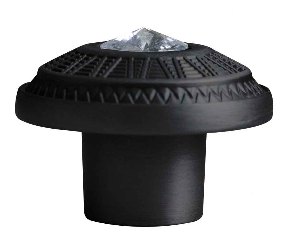 1.25-in. x 1.25-in. Stainless Steel Cabinet Knob In Black