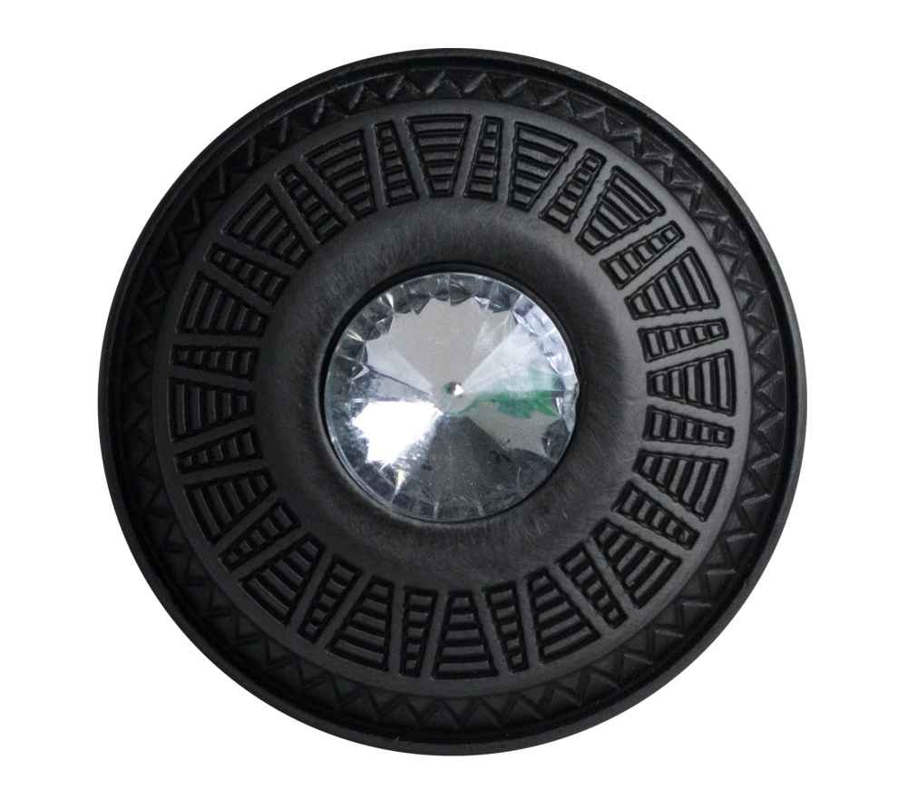 1.25-in. x 1.25-in. Stainless Steel Cabinet Knob In Black