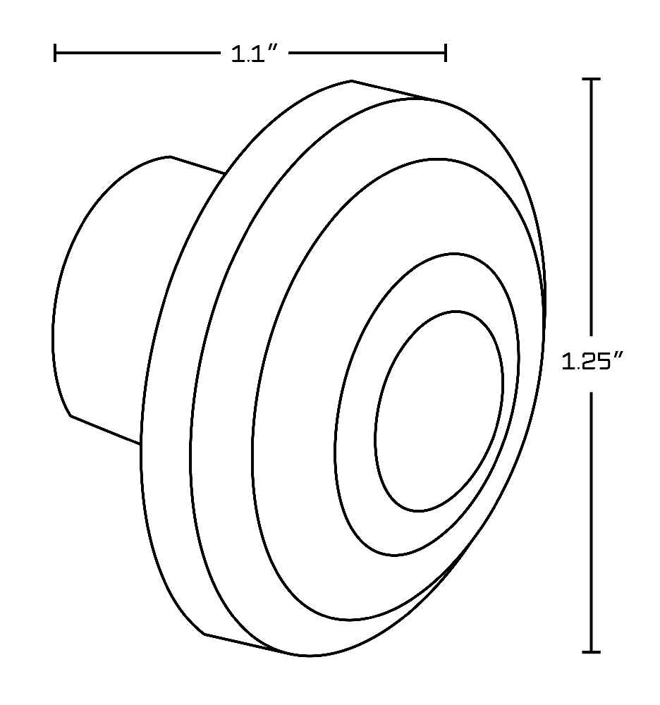 1.25-in. x 1.25-in. Stainless Steel Cabinet Knob In White