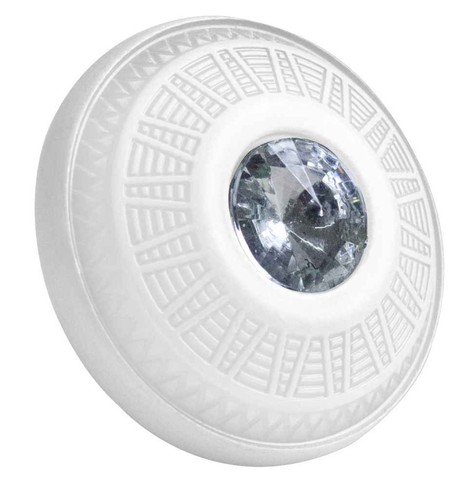 1.25-in. x 1.25-in. Stainless Steel  Cabinet Knob In White