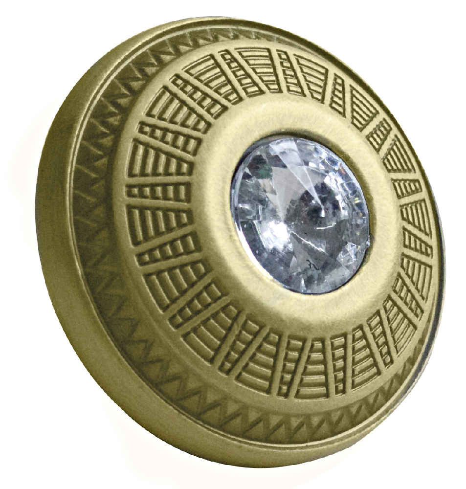 1.25-in. x 1.25-in. Stainless Steel  Cabinet Knob In Gold