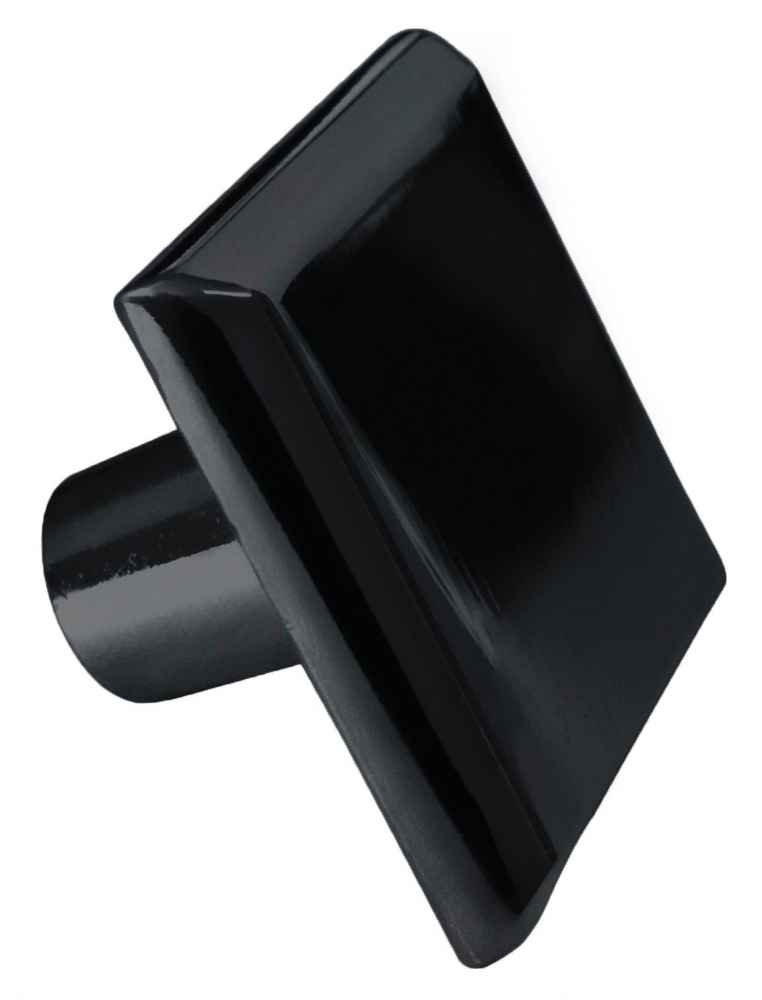 1.2-in. x 1.2-in. Stainless Steel Cabinet Knob In Black