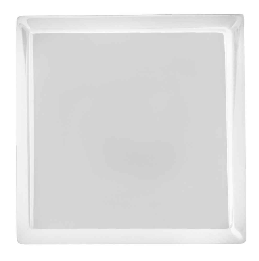 1.2-in. x 1.2-in. Stainless Steel Cabinet Knob In White