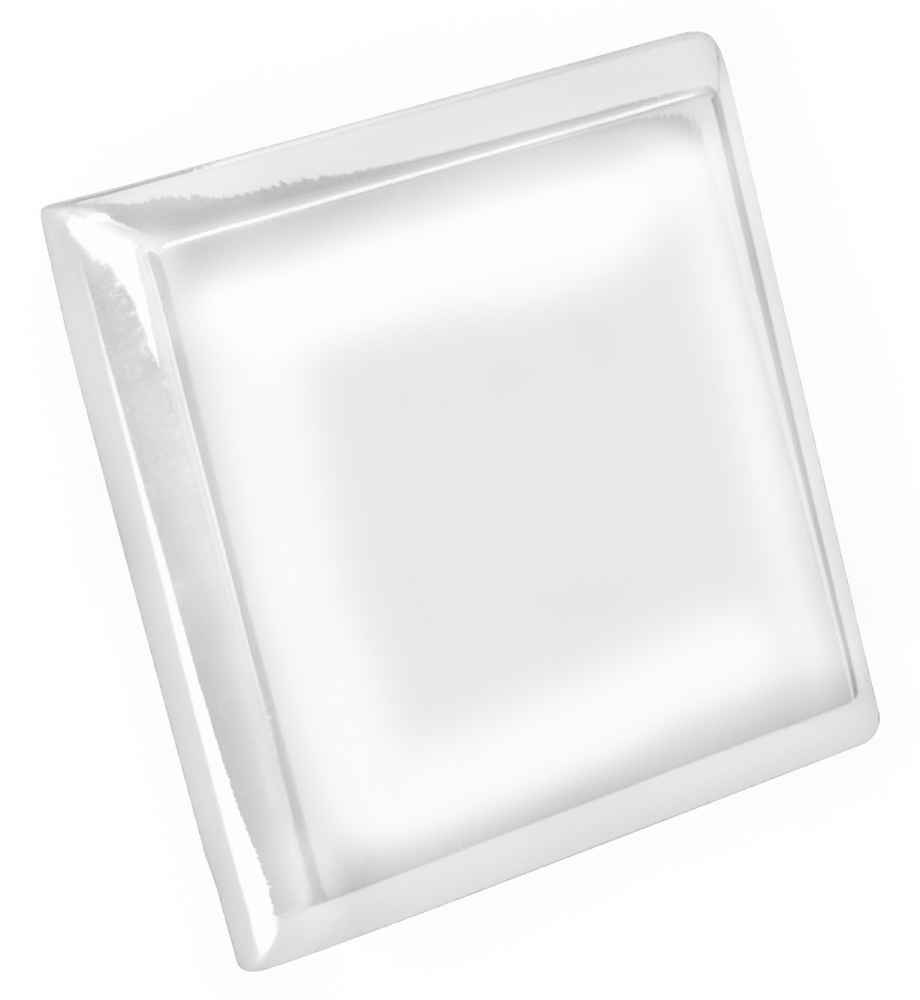 1.2-in. x 1.2-in. Stainless Steel Cabinet Knob In White