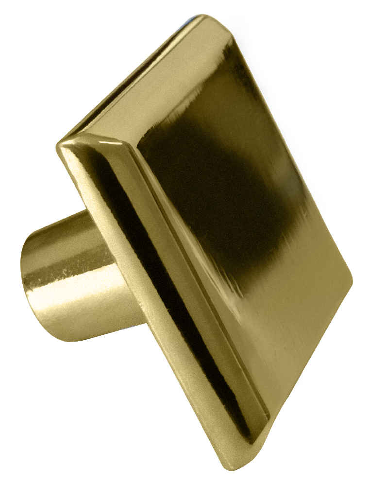 1.2-in. x 1.2-in. Stainless Steel Cabinet Knob In Gold