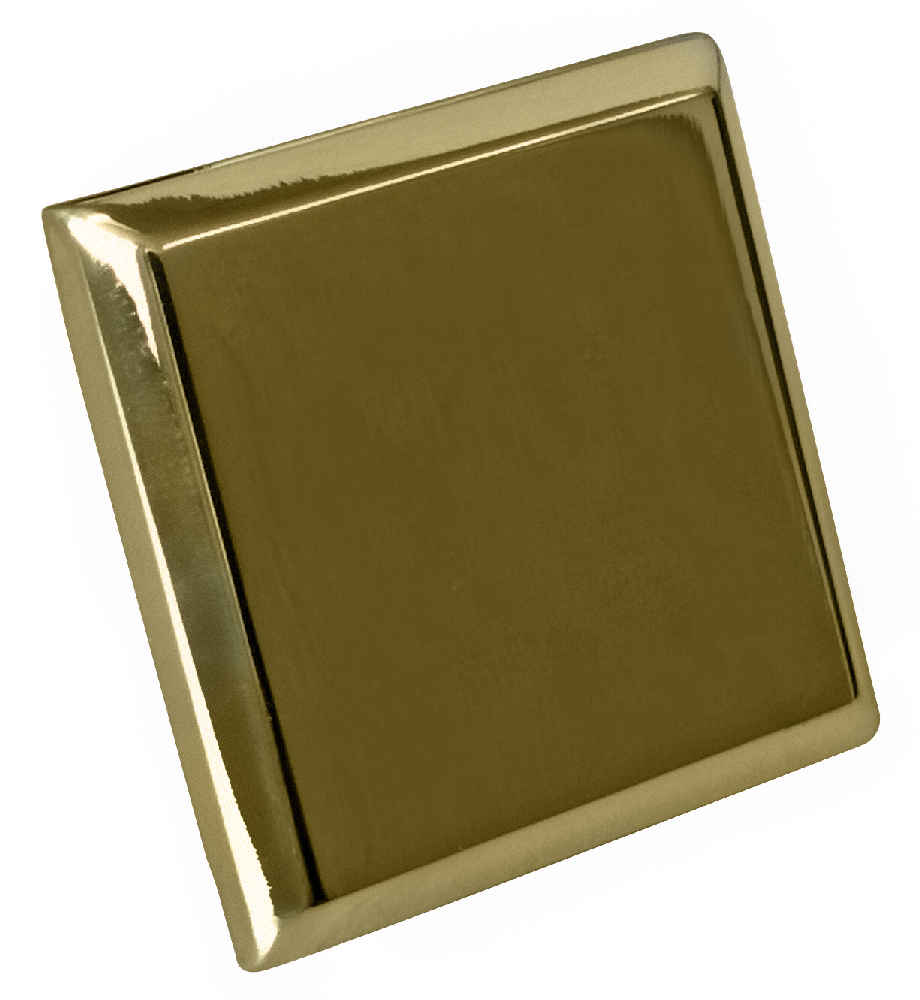 1.2-in. x 1.2-in. Stainless Steel Cabinet Knob In Gold