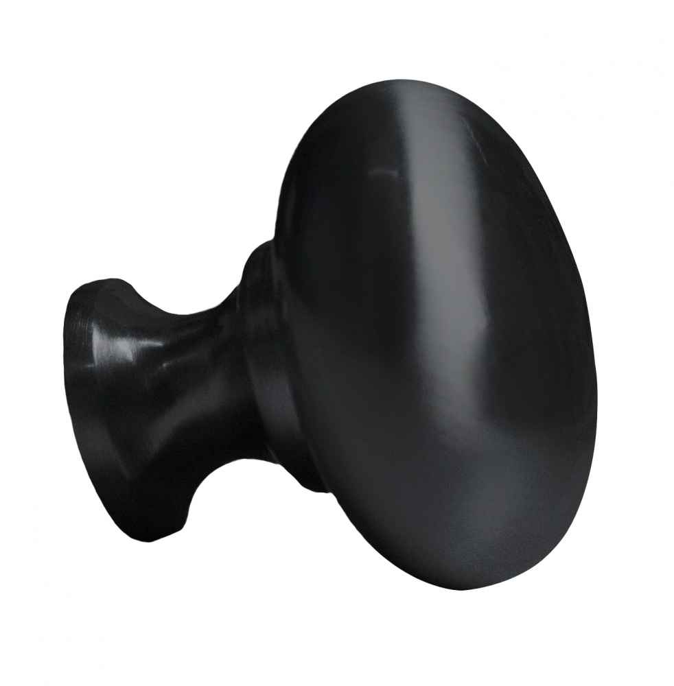 1.25-in. x 1.25-in. Stainless Steel Cabinet Knob In Black