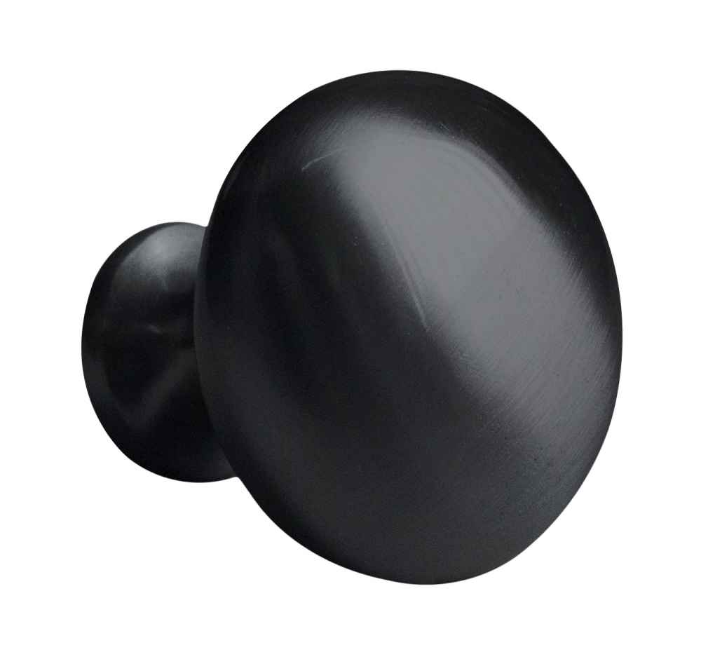 1.25-in. x 1.25-in. Stainless Steel  Cabinet Knob In Black