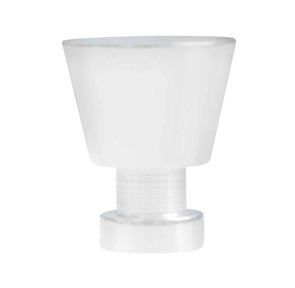 1-in. x 1-in. Stainless Steel Cabinet Knob In White