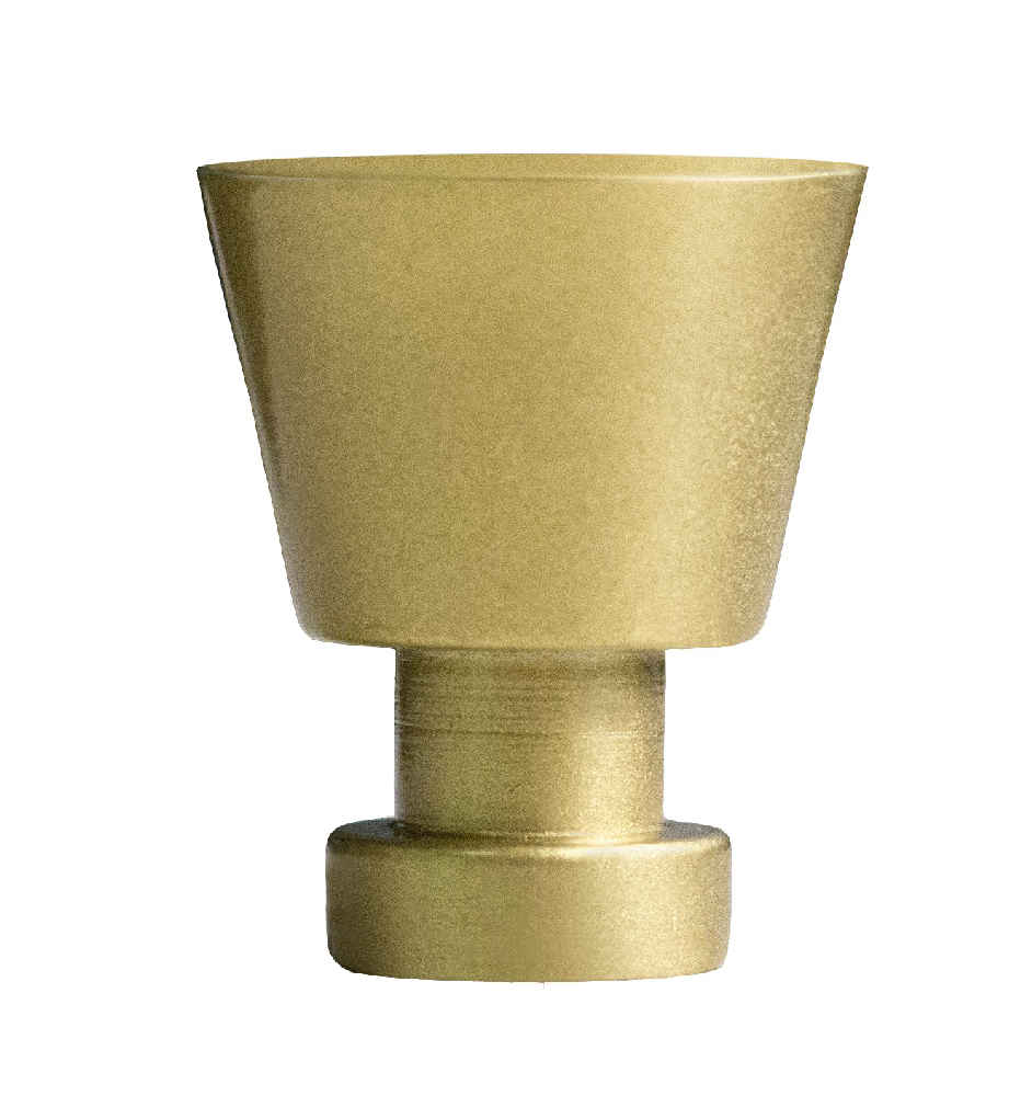 1-in. x 1-in. Stainless Steel Cabinet Knob In Gold