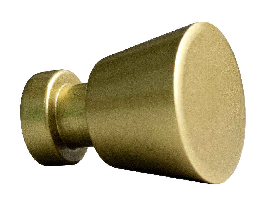 1-in. x 1-in. Stainless Steel  Cabinet Knob In Gold