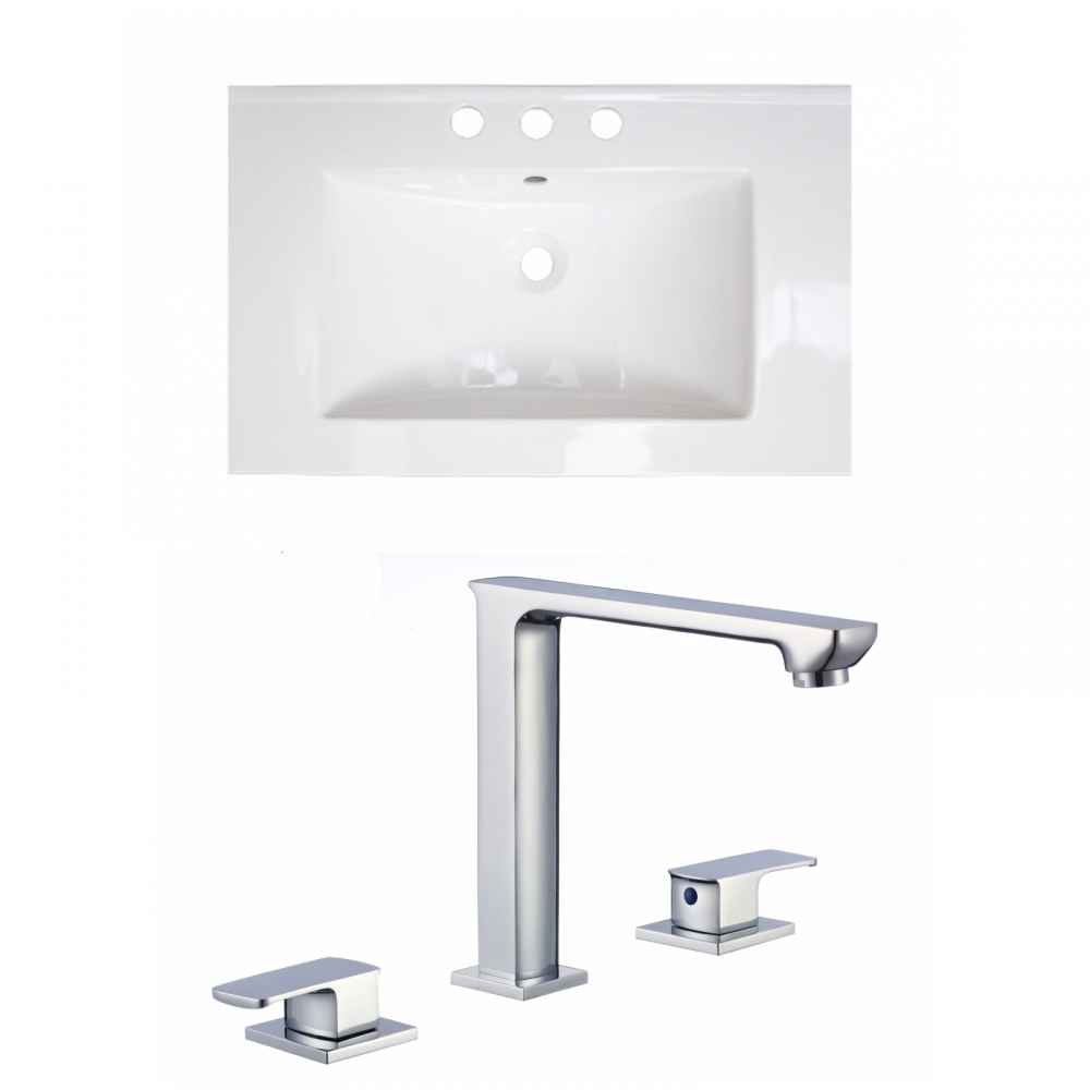 23.75-in. W 3H8-in. Ceramic Top Set In White Color