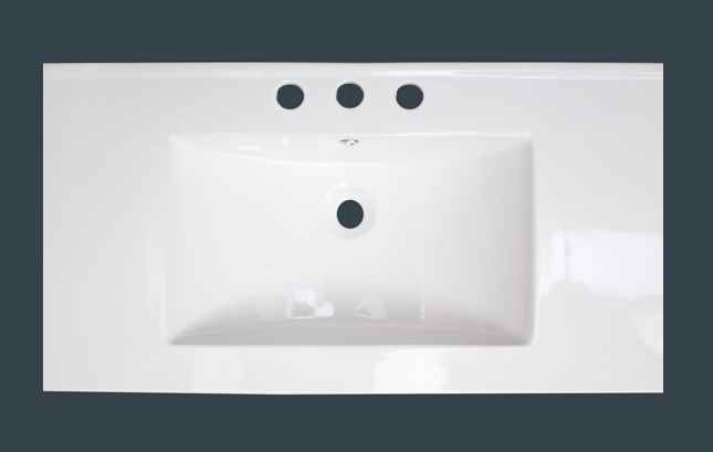 32-in. W 3H8-in. Ceramic Top Set In White Color