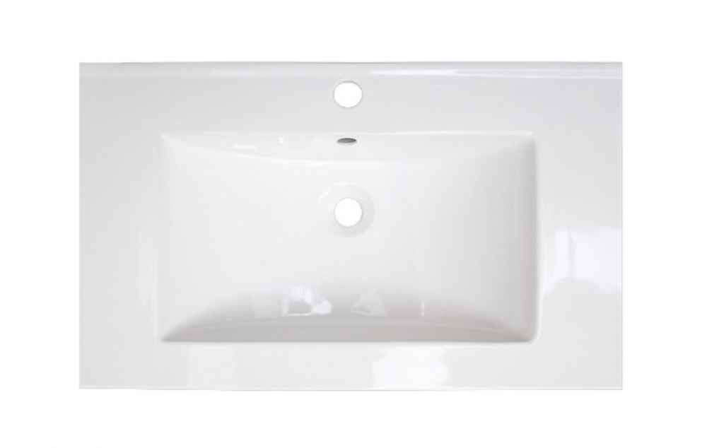 32-in. W 1 Hole Ceramic Top Set In White Color