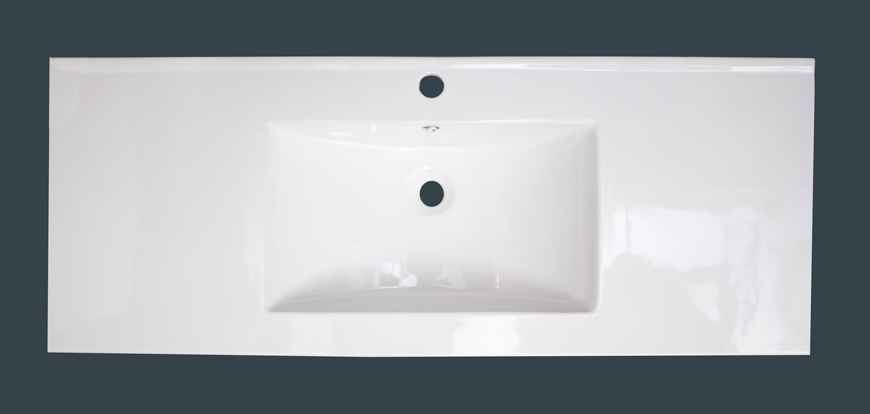 48-in. W 1 Hole Ceramic Top Set In White Color