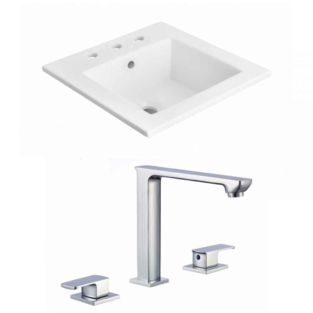 21-in. W 3H8-in. Ceramic Top Set In White Color