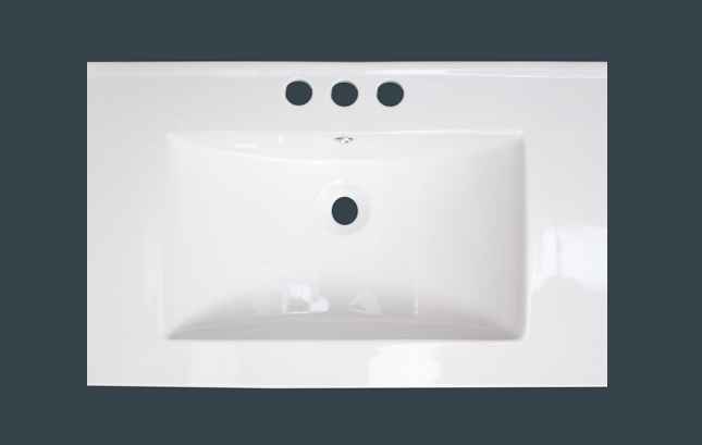 30-in. W 3H8-in. Ceramic Top Set In White Color